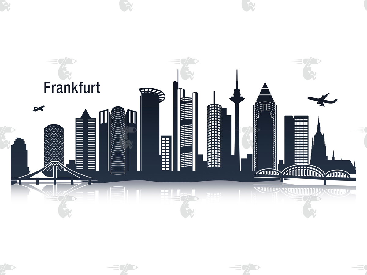 Schlüsselanhänger Frankfurt Skyline 