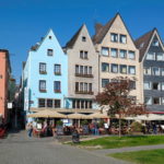 Kreuzung Frankenwerft & Salzgasse, Blick auf das Haxenhaus in Köln